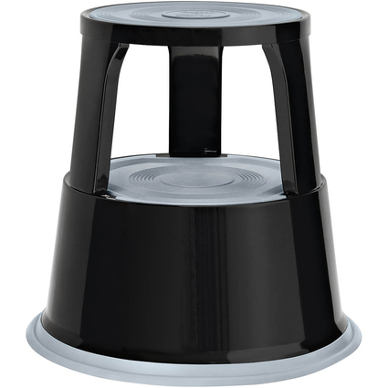 WEDO Tabouret marchepied, en mtal, RAL 9005, noir