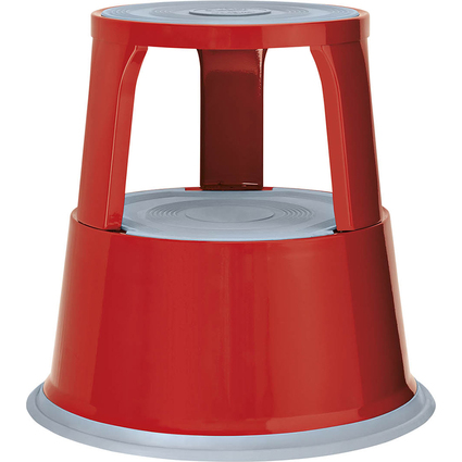 WEDO Tabouret marchepied, en métal, RAL 3000, rouge