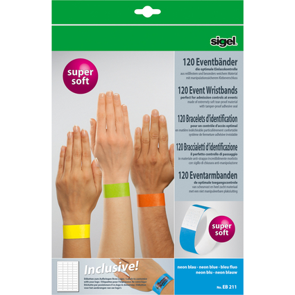 sigel Bracelets ID "Super Soft", petit paquet, bleu non