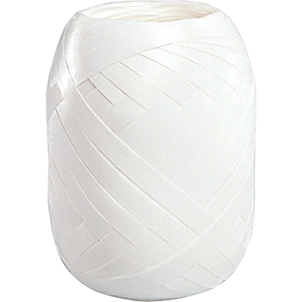 SUSY CARD Bolduc en pelote, lisse, 5 mm x 20 m, blanc