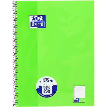 Oxford Cahier trieur, A4+, lign, 80 feuilles,marge  gauche