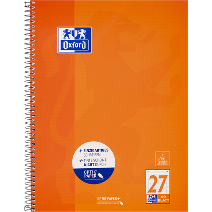 Oxford Cahier  spirale, A4+, lign, 160 pages