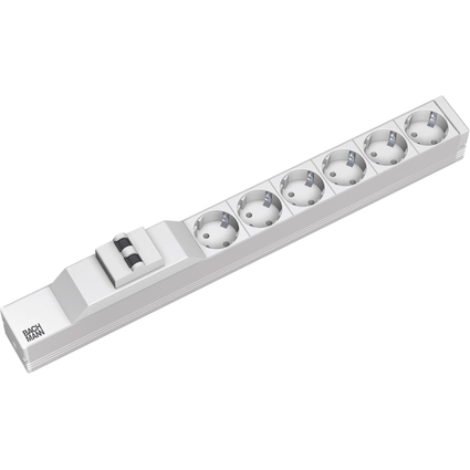 BACHMANN 19" Steckdosenleiste, 6-fach, mit FI Schutzschalter