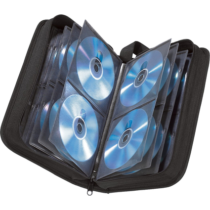 hama Etui pour CD/DVD, nylon, pour 104 CD/DVD, noir
