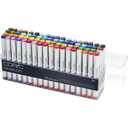 COPIC Marqueur pointe pinceau sketch, Set A de 72