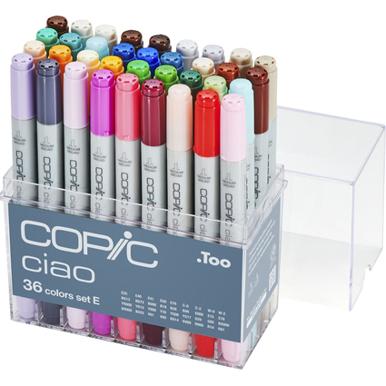 COPIC Hobbymarker ciao, kit de 36, encre  base d'alcool,