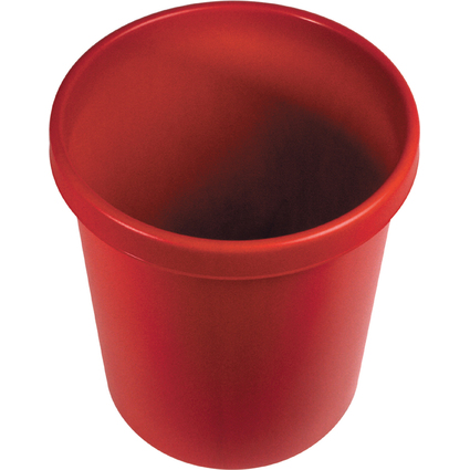 helit Corbeille  papier "the german", 30 litres, PE, rouge