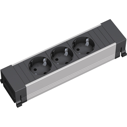 BACHMANN Steckdoseneinheit "POWER FRAME", 3-fach, Alu-Profil