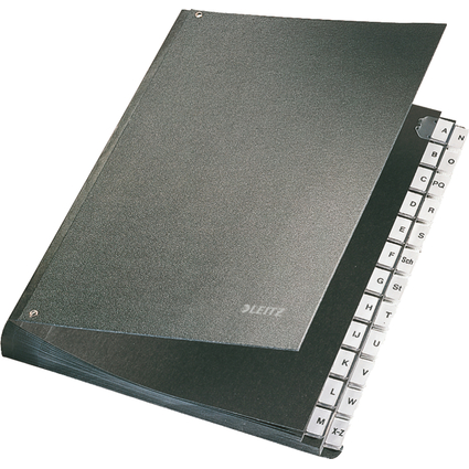 LEITZ classeur  soufflet, A4, A-Z, 24 compartiments, noir,