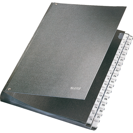 LEITZ Classeur  soufflet, A4, 1-31, 32 compartiments, noir