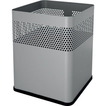 helit Corbeille  papier en acier "the dot", 18 L,gris moyen