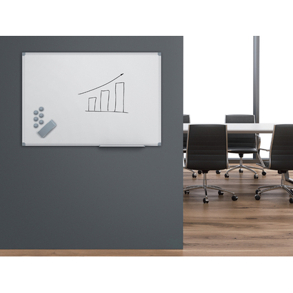 MAUL Tableau blanc MAULstandard, (L)450 x (H)300 mm, gris