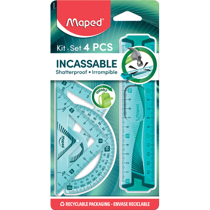 Maped mini kit de gomtrie Flex, incassable, 4 pices