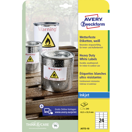 AVERY Zweckform Etiquette, 63,5 x 33,9 mm
