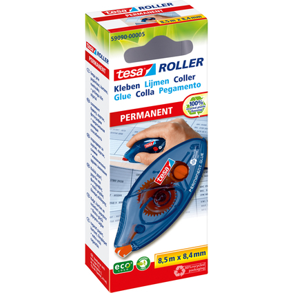 tesa Roller de colle jetable PERMANENT GLUE, 8,4 mm x 8,5 m