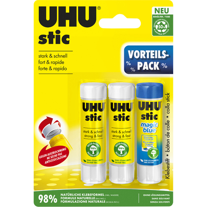 UHU Pack conomique Btons de colle stic et stic Magic