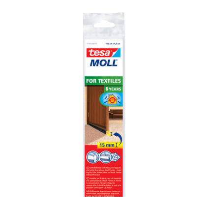 tesa Moll STANDARD Isolation bas de porte, blanc,43 mm x 1 m
