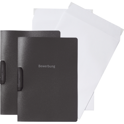 DURABLE Bewerbungs-Set DURASWING JOB, DIN A4, anthrazit