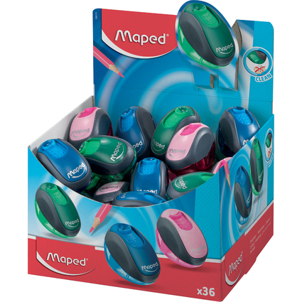 Maped Taille crayon bote Clean, assorti, prsentoir de 36