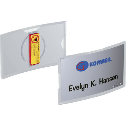 DURABLE Badge KONVEX, avec aimant, 75 x 40 mm