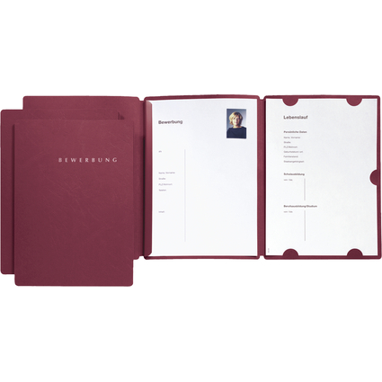PAGNA Bewerbungsmappe "Select", DIN A4, aus Karton, rot