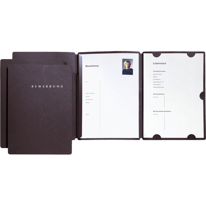PAGNA Bewerbungsmappe "Select", DIN A4, aus Karton, schwarz
