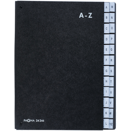 PAGNA trieur, format A4, 24 positions, A - Z, noir