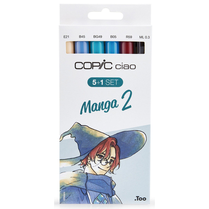 COPIC Kit de marqueurs ciao 5+1, Manga 2