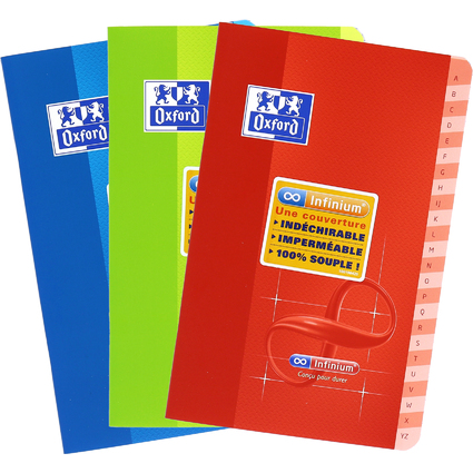 Oxford Carnet rpertoire "Infinium", 110 x 170 mm, quadrill