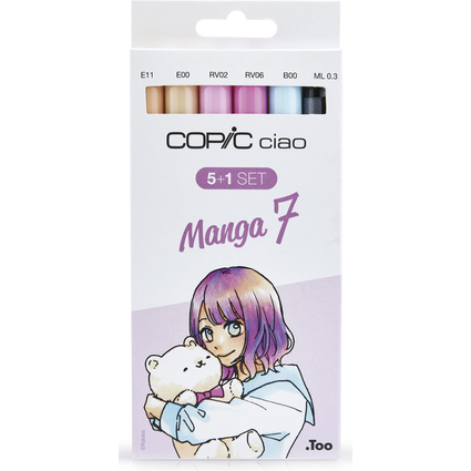 COPIC Kit de marqueurs ciao 5+1, Manga 7