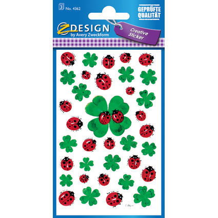 AVERY Zweckform ZDesign Sticker "coccinelle et trfle"