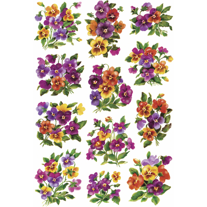 HERMA Autocollants DECOR "Violettes", paillet