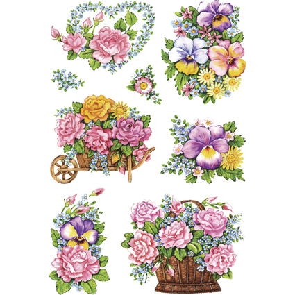 HERMA Sticker DECOR "Pots de fleurs nostalgiques"