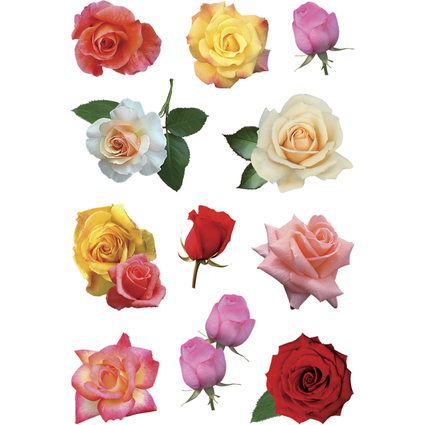 HERMA Sticker DECOR "Boutons de rose multicolores"