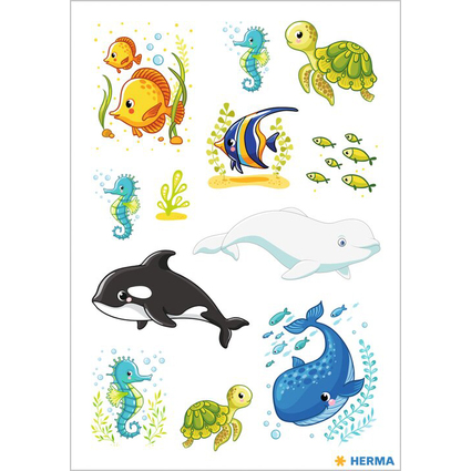 HERMA Stickers DECOR "La famille baleine et ses amis"