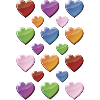 HERMA Sticker DECOR "Coeurs multicolores"