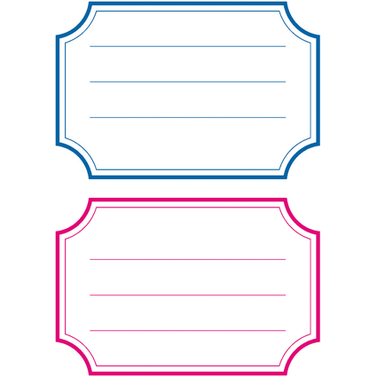HERMA tiquettes pour livres, 78 x 53 mm, marge bleu / rouge