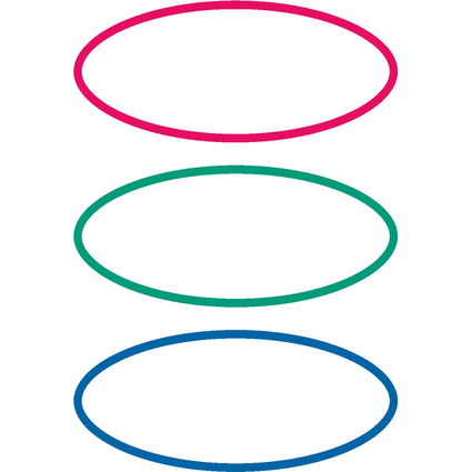 HERMA tiquettes pour livres, forme ovale, rouge / vert /