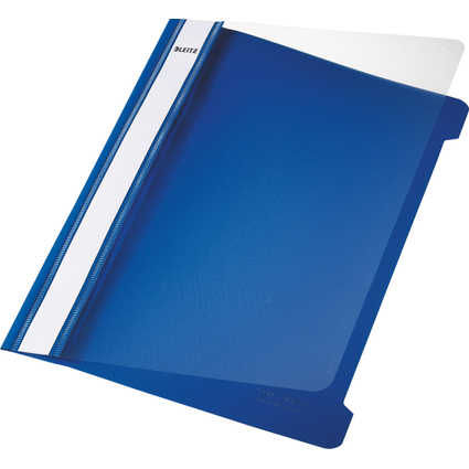 LEITZ Chemise  lamelle Standard, format A5, en PVC, bleu