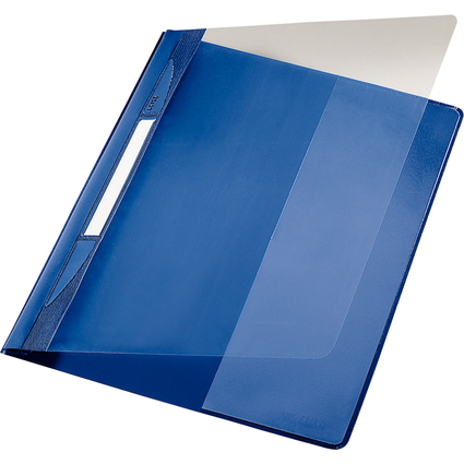 LEITZ Chemise  lamelle Exquisit, format A4+, PVC, bleu