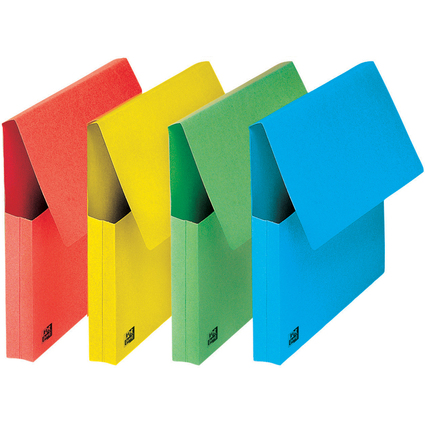 Oxford Pochette document  soufflet, A4, carton, assorti vif
