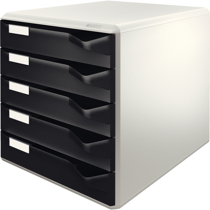 LEITZ Module de classement PS, 5 tiroirs, gris-clair/noir