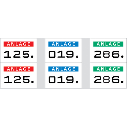 HERMA Numro d'annexes, 15 x 22 mm, autocollant, rouge