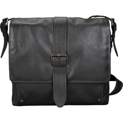 PRIDE&SOUL Sac  bandoulire "NEO", cuir, marron fonc