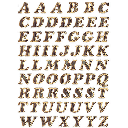 HERMA Lettres adhsives A-Z, film primastique, or, 8 mm,
