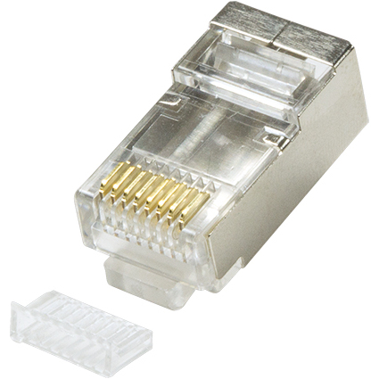 LogiLink Connecteur mle RJ45 pour cble rond, Cat.5e,
