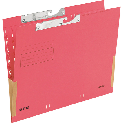 LEITZ dossiers suspendus,  A4, avec soufflets, rouge