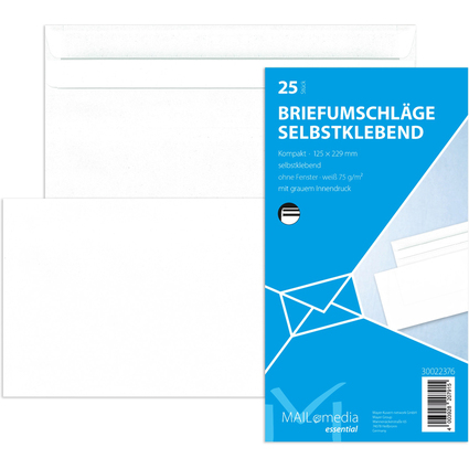 MAILmedia enveloppe Offset, compact, sans fentre, blanc