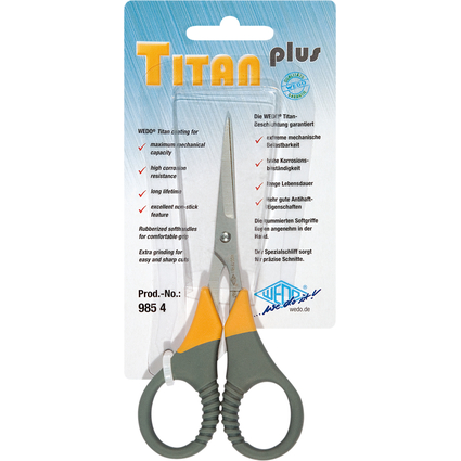 WEDO Ciseaux  silhouette TITANE plus, pointu, 115 mm