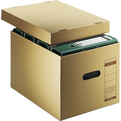 LEITZ bote d'archivage et de transport, en carton ondul,
